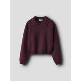 Name It Burgundy Nkfsonia Ls Pikétröja Stickad
