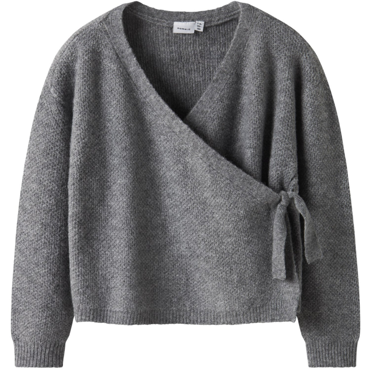 Name It Grey Melange Nkfsanie Ls Stickad