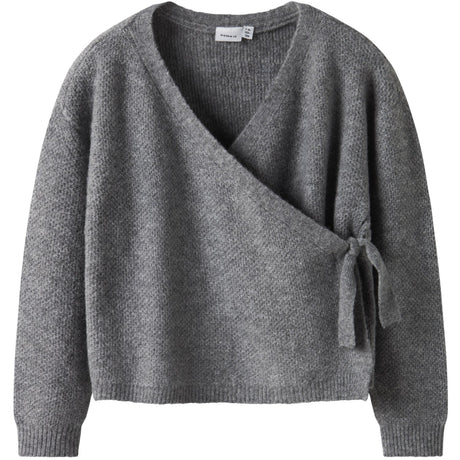 Name It Grey Melange Nkfsanie Ls Stickad