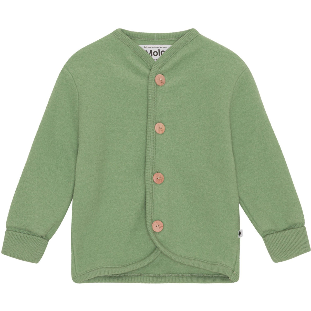 Molo Moss Green Umber Fleece Jacka