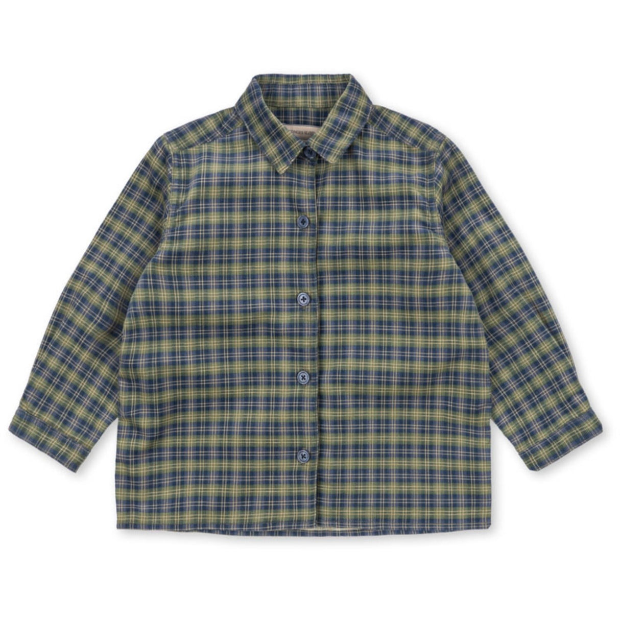 Konges Sløjd Laurel Blue Check Cara Ls Skjorta GOTS
