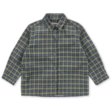Konges Sløjd Laurel Blue Check Cara Ls Skjorta GOTS