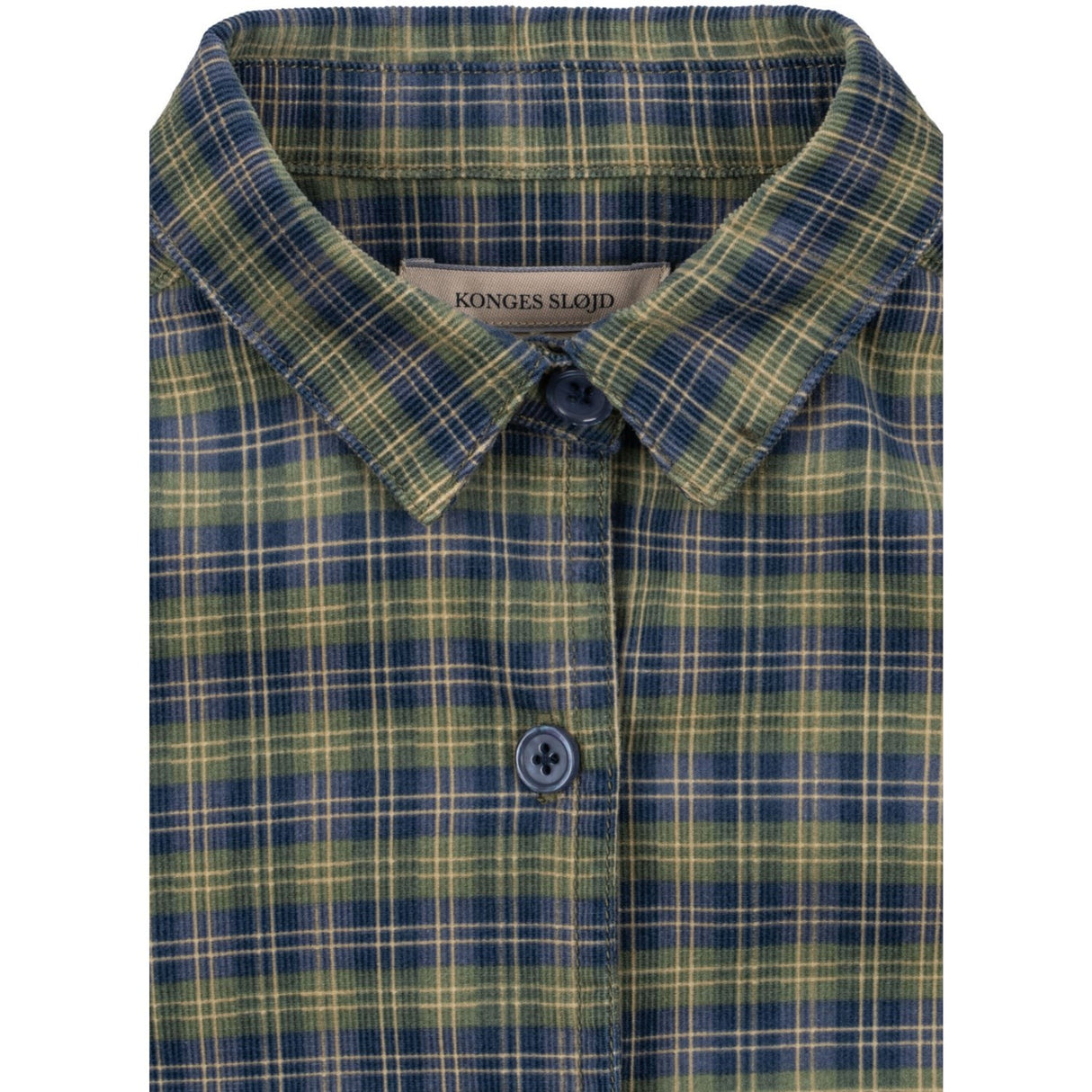Konges Sløjd Laurel Blue Check Cara Ls Skjorta GOTS