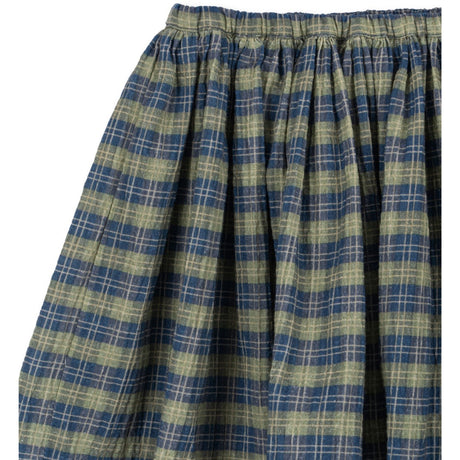 Konges Sløjd Laurel Blue Check Terre Kjol GOTS