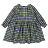 Konges Sløjd Laurel Blue Check Terre Klänning GOTS