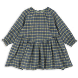Konges Sløjd Laurel Blue Check Terre Klänning GOTS