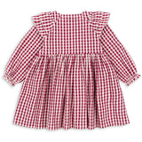 Konges Sløjd Sangria/Butter Check Kim Klänning GOTS