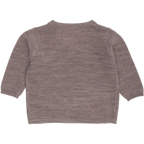 COPENHAGEN COLORS Natural Mel Merino Baby Cross-Over Cardigan In Garter Stitch