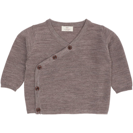 COPENHAGEN COLORS Natural Mel Merino Baby Cross-Over Cardigan In Garter Stitch