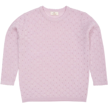 COPENHAGEN COLORS Lavender Merino Classic Pointelle Blus