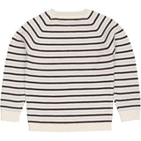 COPENHAGEN COLORS Cream/Dk.Brown/Dusty Blue Combi Merino Classic Rib Blus