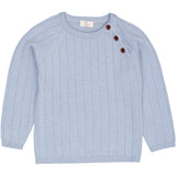 COPENHAGEN COLORS Dusty Blue Merino Stickad Blus