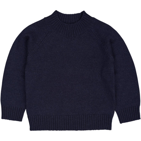 COPENHAGEN COLORS Navy Pull Över W Sköldpadda Neck