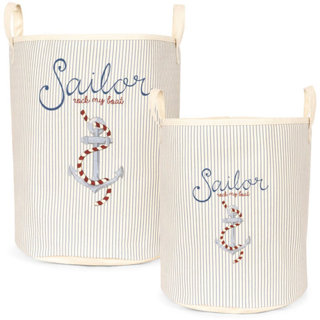 Konges Sløjd Sailor Stripe Leksak Förvaring Bags Sett
