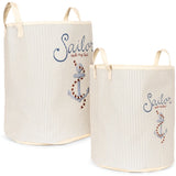 Konges Sløjd Sailor Stripe Leksak Förvaring Bags Sett