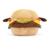 Jellycat Fastfood, Amuseables Burger, 11 Cm