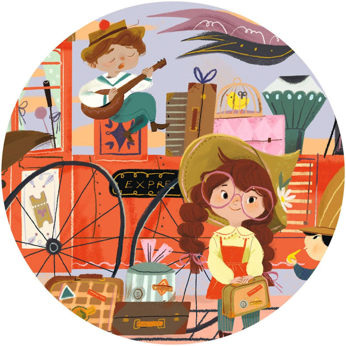 Djeco Silhouette pussel, Mias resa - 36 bitar