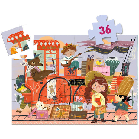Djeco Silhouette pussel, Mias resa - 36 bitar