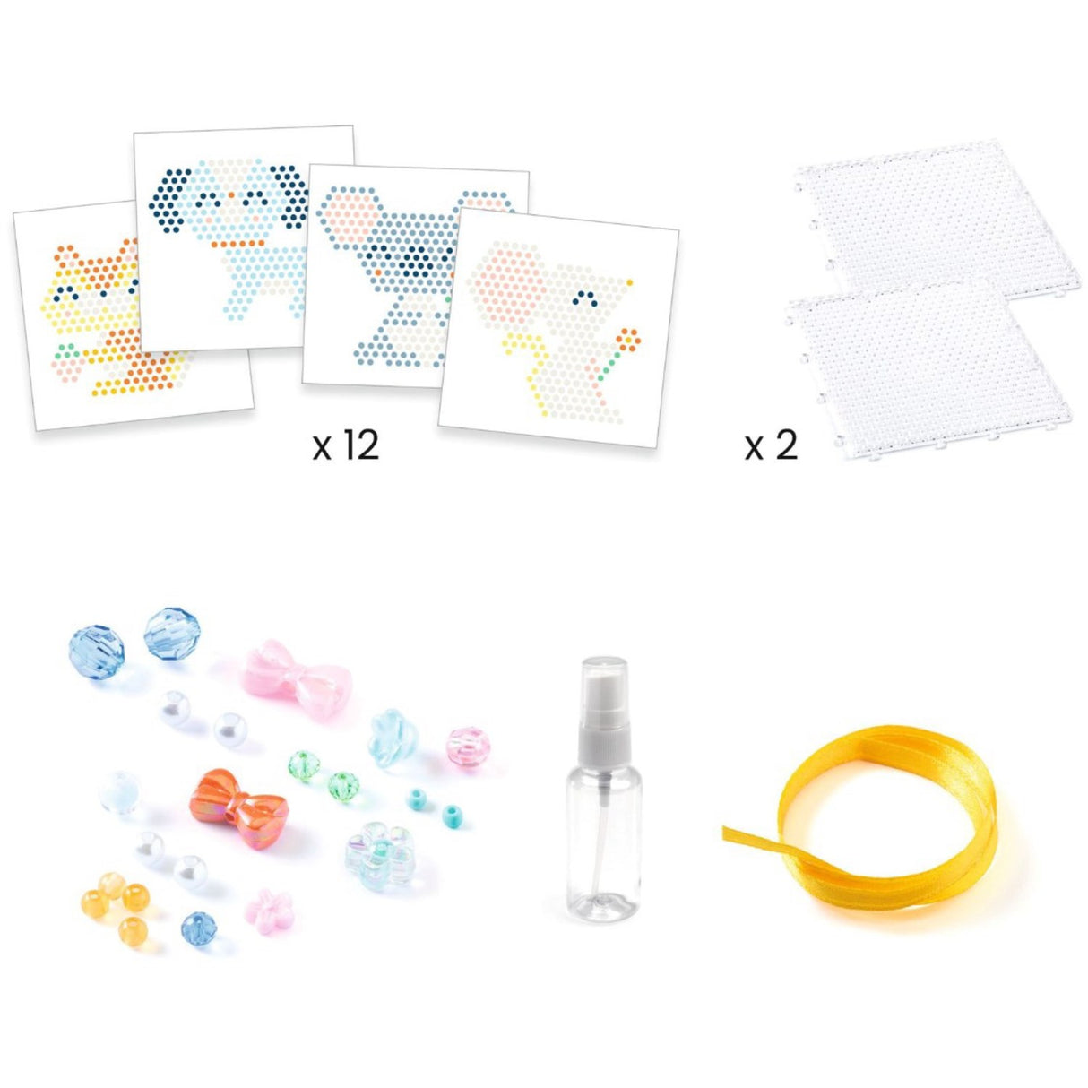 Djeco Kreativa Vatten Pärlor, Lurviga Vänner