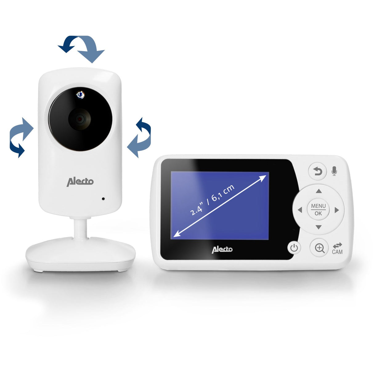 Alecto Video Baby Monitor Med 2,4 Inch Färg Display