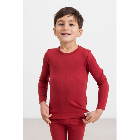 MarMar Modal Hibiscus Red Plain Tee LS