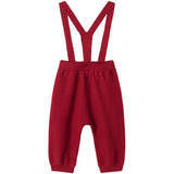 MarMar Cotton Rayon Knit Solid Hibiscus Red Perrin Byxor