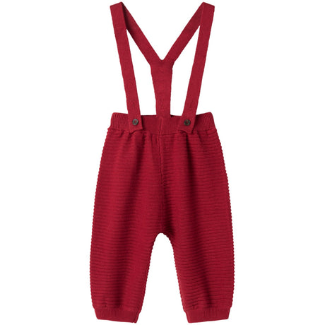 MarMar Cotton Rayon Knit Solid Hibiscus Red Perrin Byxor