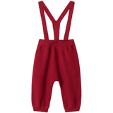 MarMar Cotton Rayon Knit Solid Hibiscus Red Perrin Byxor