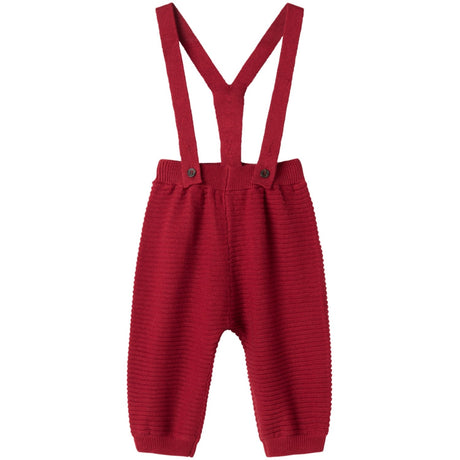 MarMar Cotton Rayon Knit Solid Hibiscus Red Perrin Byxor