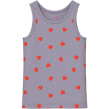 Name It Lavender Gray Nmftank Topp 2P Lavender Hearts Noos