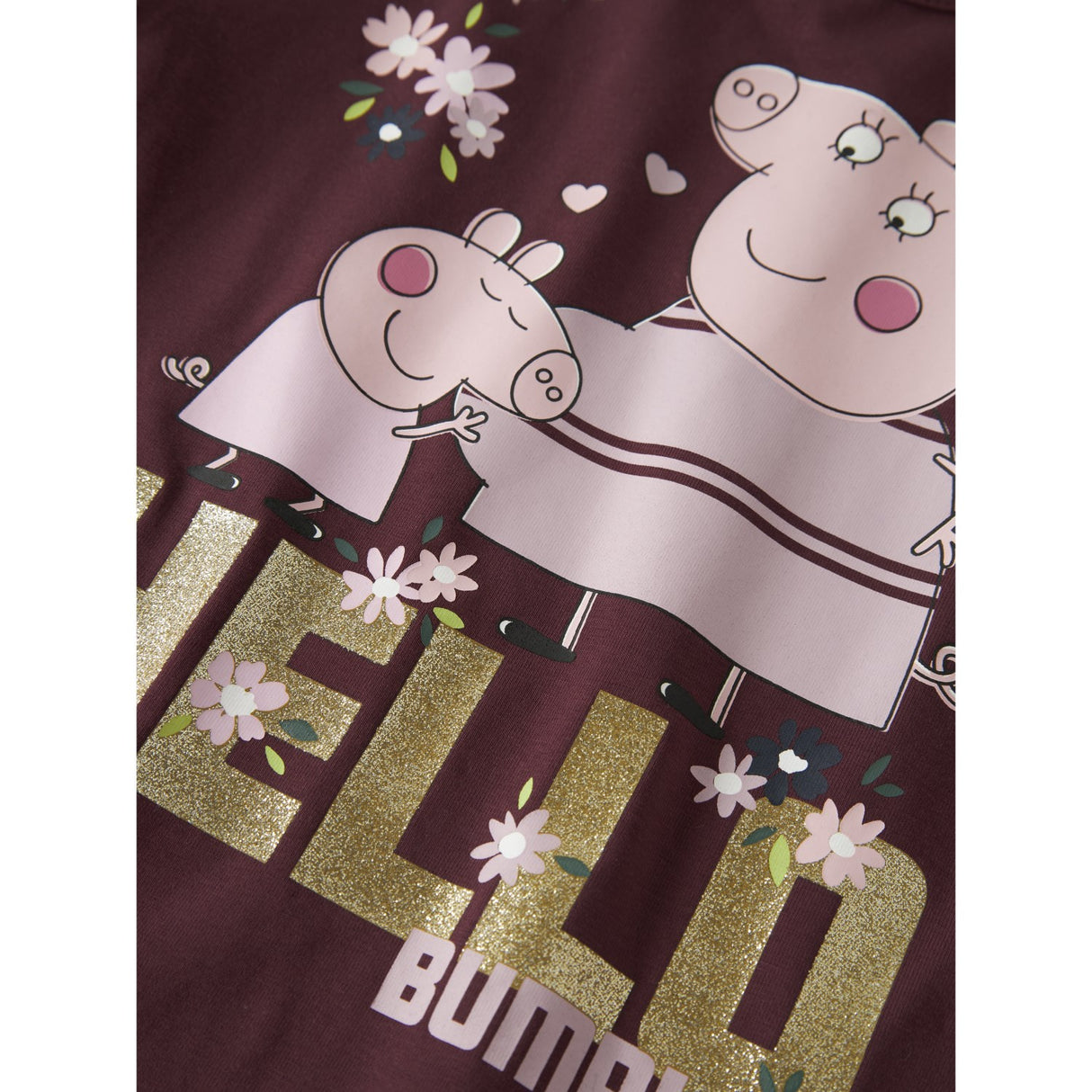 Name It Burgundy Nmfora Peppa Ls Nreg Top Box Cplg