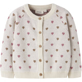 Lil'Atelier Turtledove Sepia Tint Nmfsaran Ls Stickad Card Heart Lil