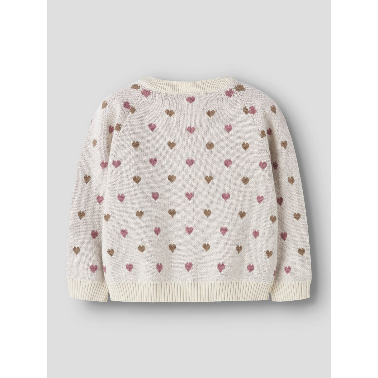 Lil'Atelier Turtledove Sepia Tint Nmfsaran Ls Stickad Card Heart Lil