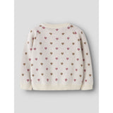 Lil'Atelier Turtledove Sepia Tint Nmfsaran Ls Stickad Card Heart Lil