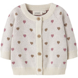 Lil'Atelier Turtledove Sepia Tint Nbfsaran Ls Stickad Card Heart Lil