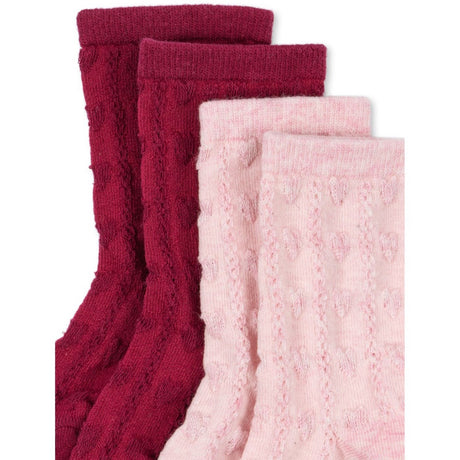 Konges Sløjd Heart Mix 2 Pack Fine Jaquard Strumpor