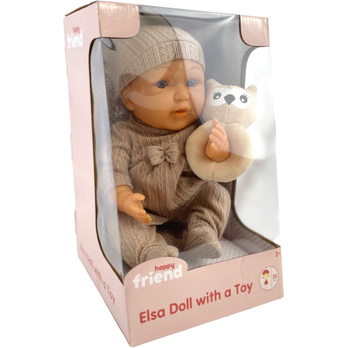 Happy Friend Elsa Docka 38 Cm Med A Leksak Brown Dräkt