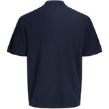 Jack & Jones Junior Navy Blazer Jjmax Stickad Zip Pikétröja Ss Jnr