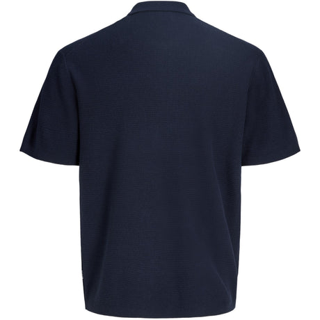 Jack & Jones Junior Navy Blazer Jjmax Stickad Zip Pikétröja Ss Jnr