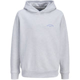 Jack & Jones Junior White Melange Jjcollege Logo Sweat Huva Jnr