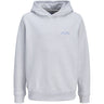 Jack & Jones Junior White Melange Jjcollege Logo Sweat Huva Jnr