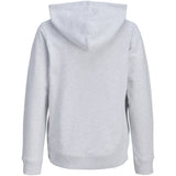 Jack & Jones Junior White Melange Jjcollege Logo Sweat Huva Jnr