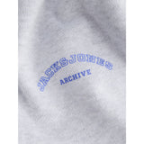 Jack & Jones Junior White Melange Jjcollege Logo Sweat Huva Jnr