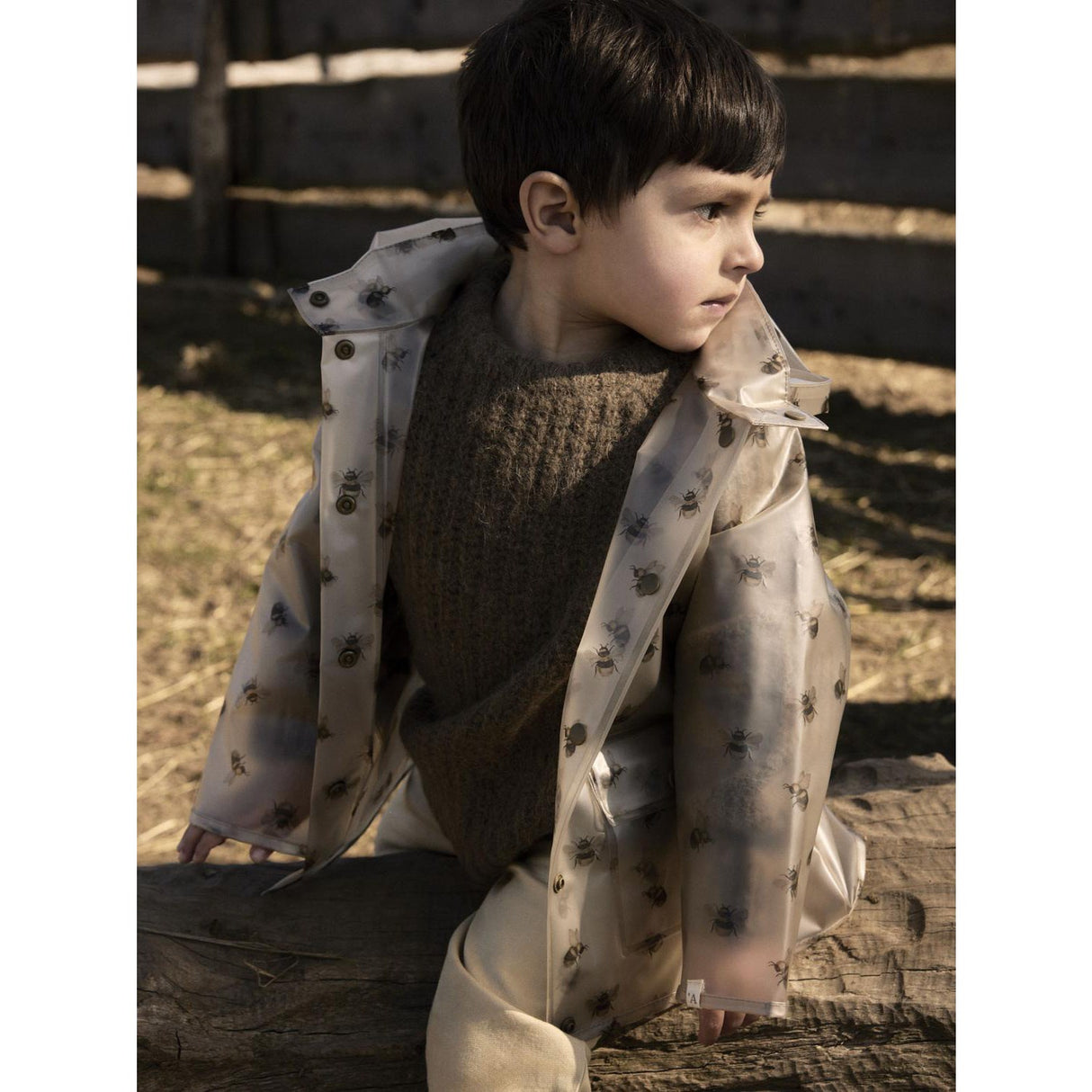 Lil'Atelier Turtledove Bee Nmnmamio Loose Rain Jacka Fo Lil