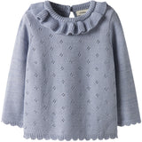 Lil'Atelier Zen Blue Nmflaguna Ls Stickad Lil Noos