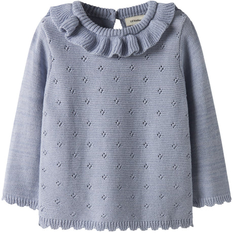 Lil'Atelier Zen Blue Nmflaguna Ls Stickad Lil Noos