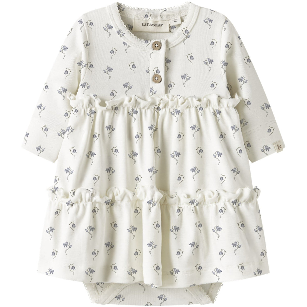 Lil'Atelier Coconut Milk Bell Flower Nbfgayo Sum Ls Body Klänning Lil