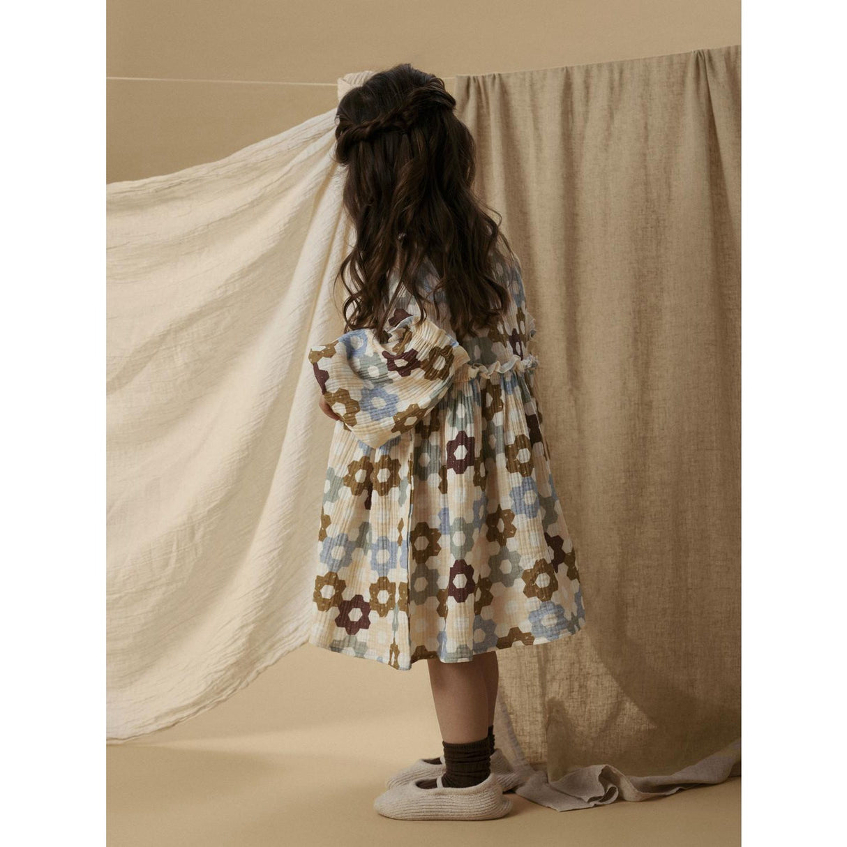 Lil'Atelier Coconut Milk Nmftalia Ls Loose Klänning Lil