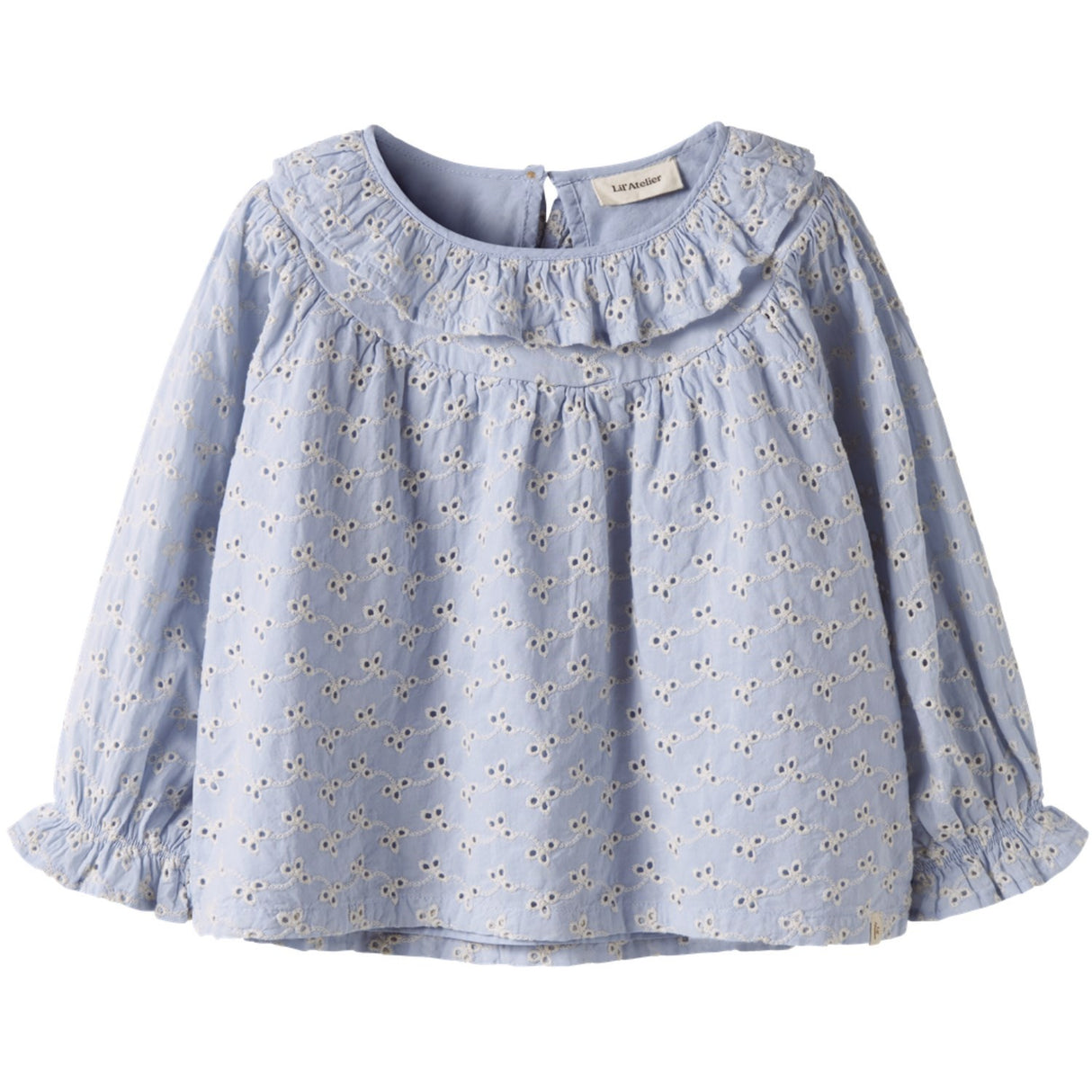 Lil'Atelier Zen Blue Nmftessie Ls Loose Skjorta Lil