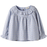 Lil'Atelier Zen Blue Nmftessie Ls Loose Skjorta Lil